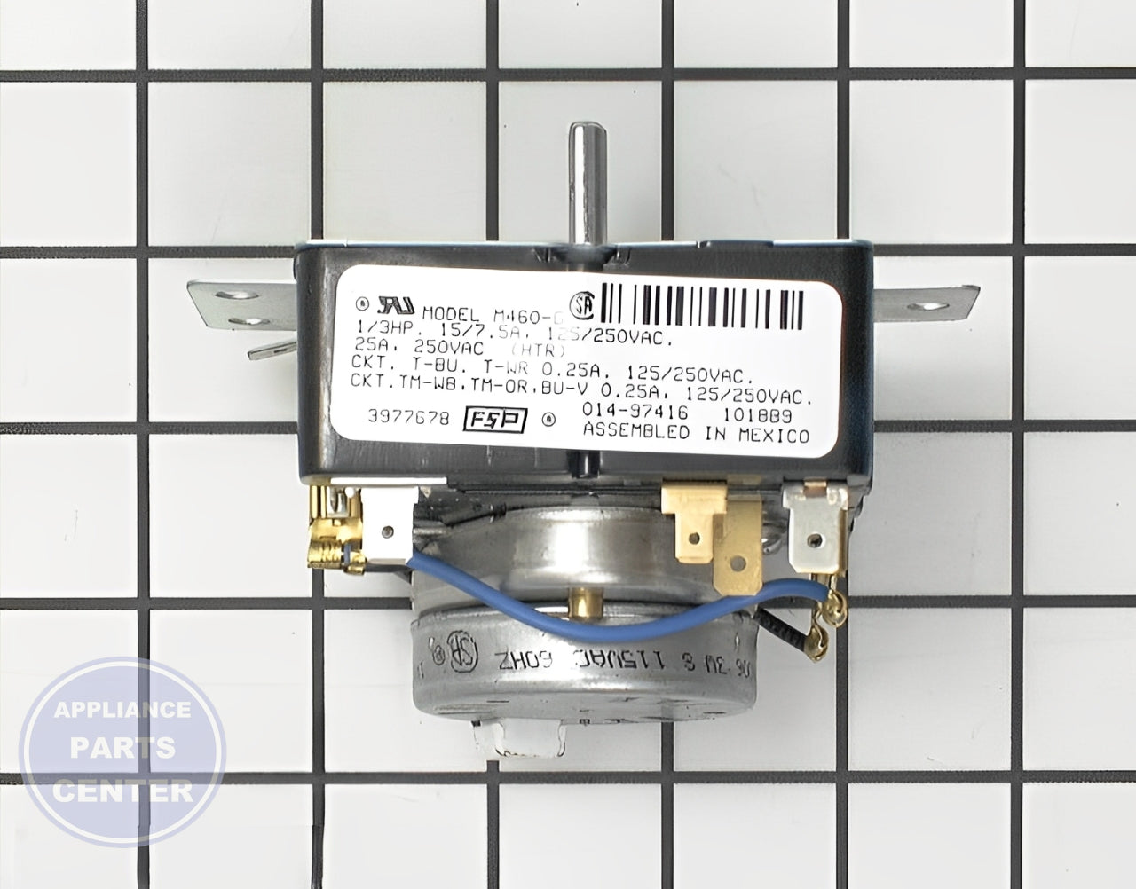 Amana WP3977678 Timer - Main view showing precise time control for Amana, Maytag, Whirlpool, Kenmore, Crosley models