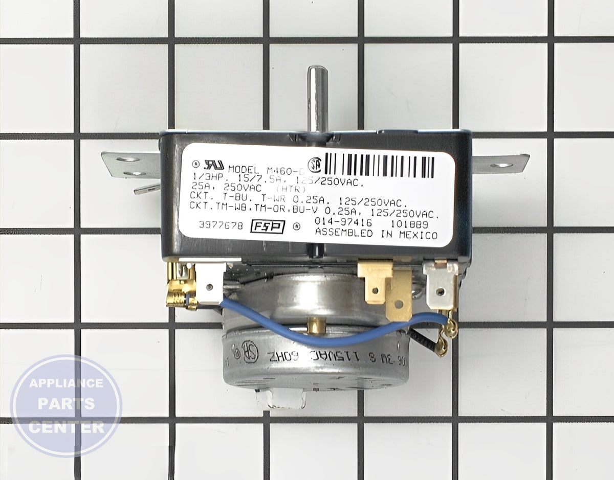 Amana WP3977678 Timer - Main view showing precise time control for Amana, Maytag, Whirlpool, Kenmore, Crosley models