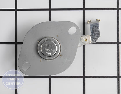WHIRLPOOL DRYER HIGH LIMIT THERMOSTAT WP3977767 - Side view with precise specifications