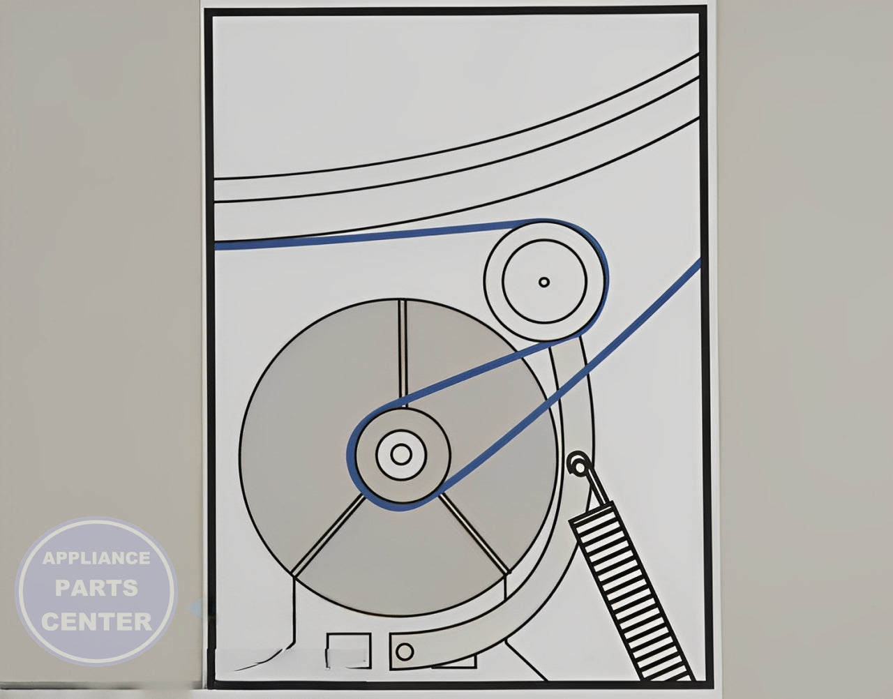 WHIRLPOOL DRYER DRUM BELT WP40111201 - Detailed view of strong construction details