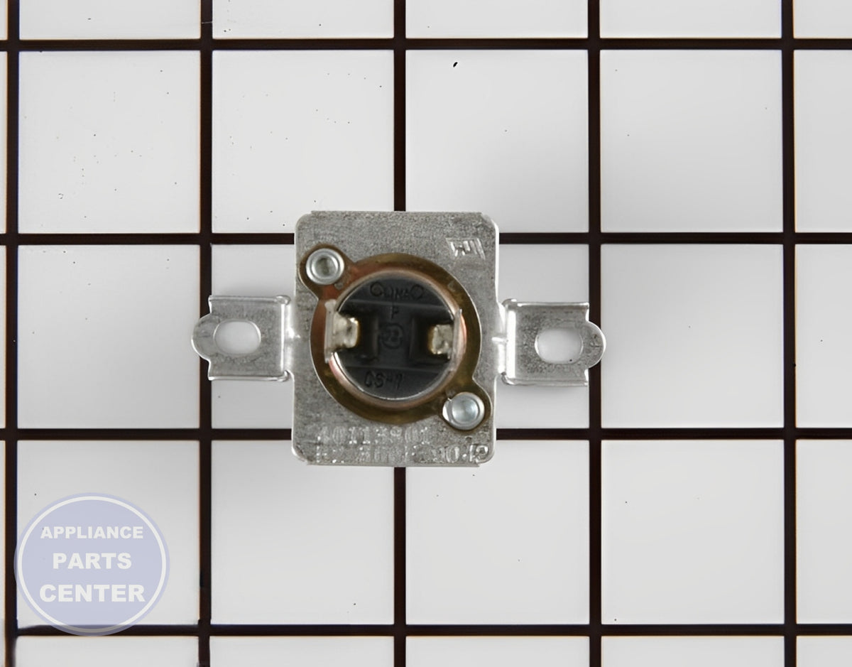 WHIRLPOOL DRYER HIGH LIMIT THERMAL FUSE WP40113801 - Side view with precise safety specs