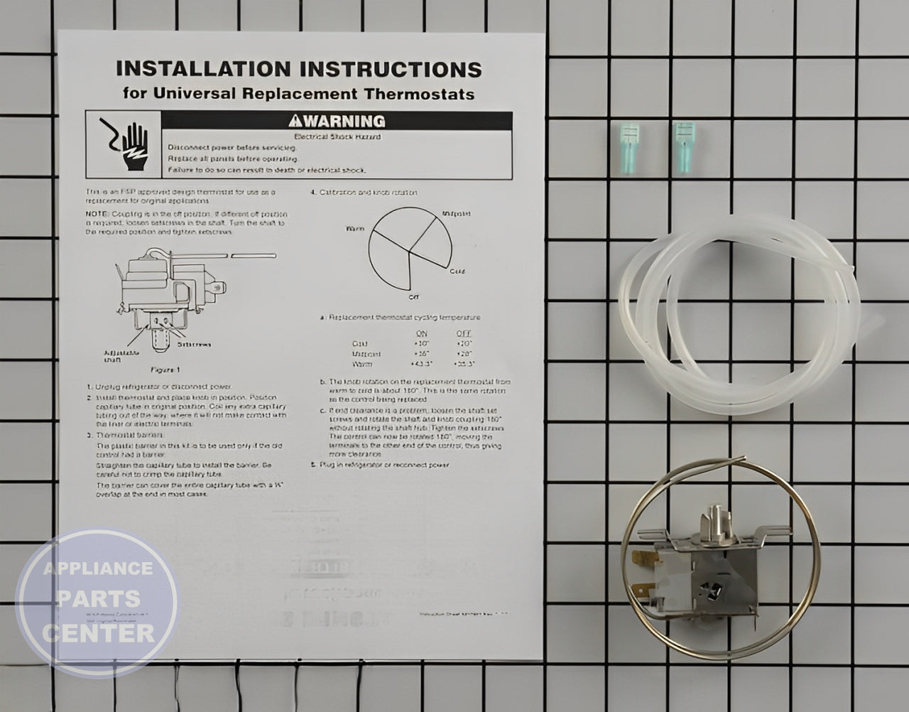 Whirlpool Temperature Control Thermostat WP4317800 - Installation in KitchenAid models showing key mounting points