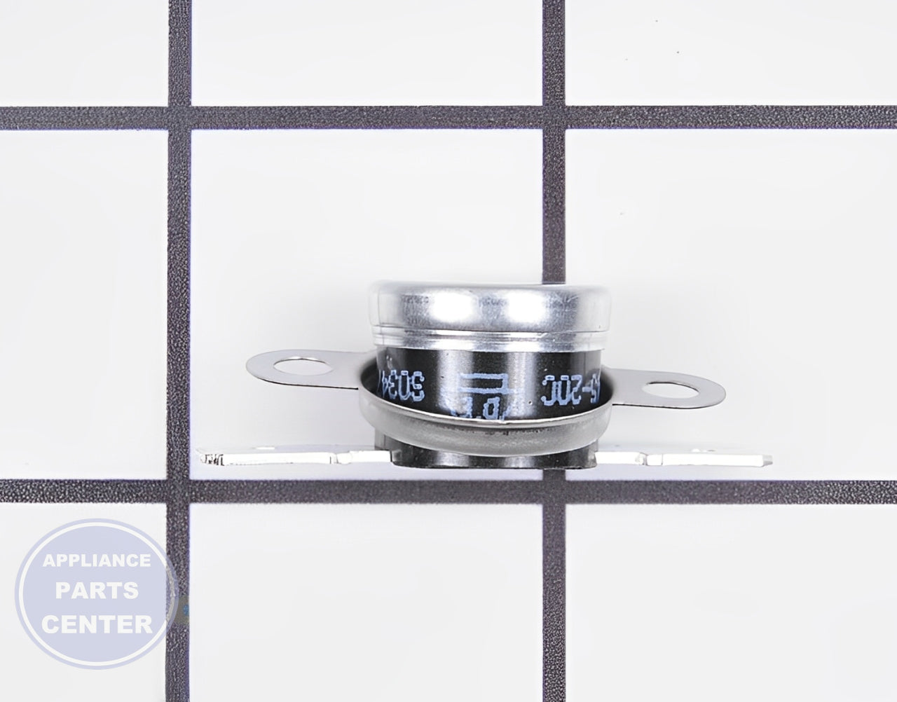 WHIRLPOOL MICROWAVE THERMOSTAT WP4375079 - Side view with precise measurements