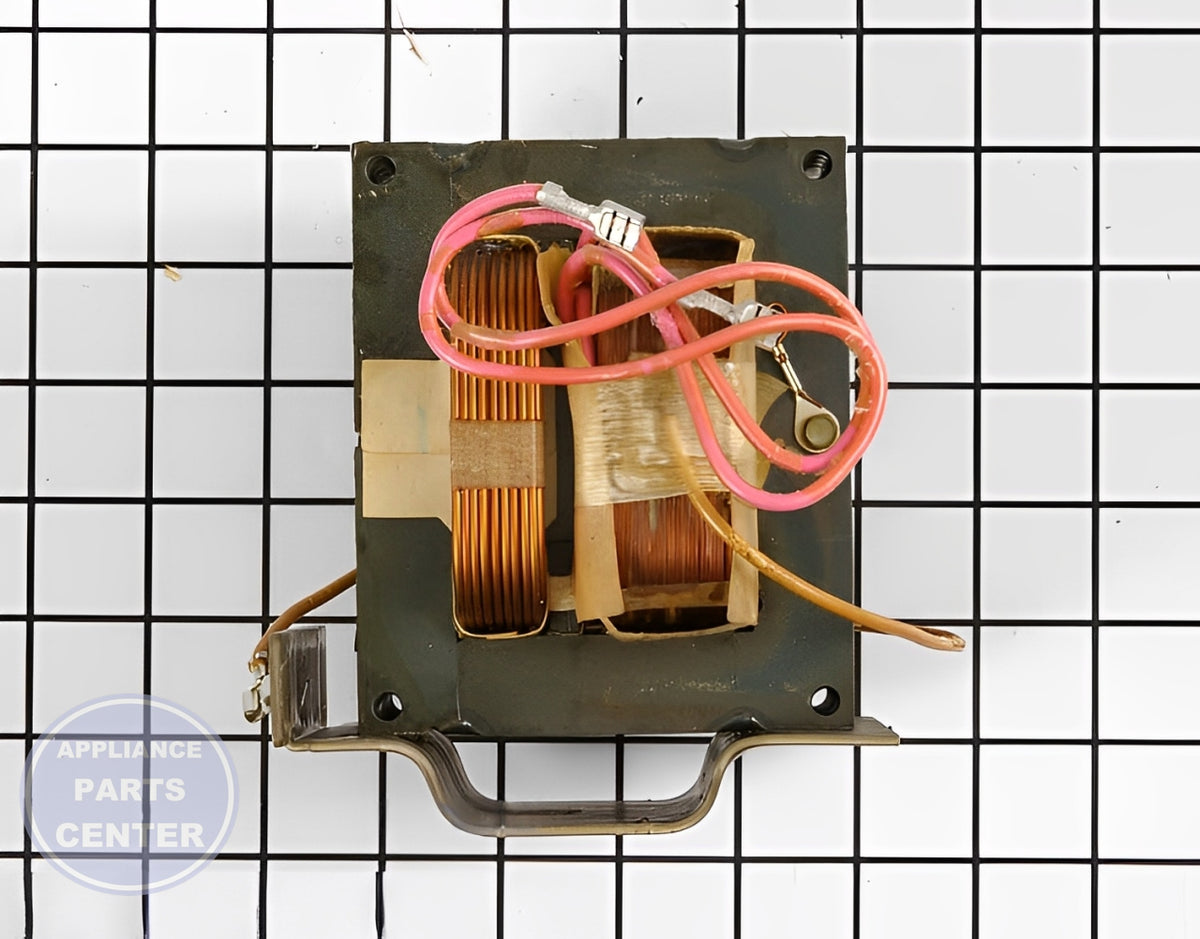 WHIRLPOOL MICROWAVE TRANSFORMER WP4375286 - Side view with precise specifications