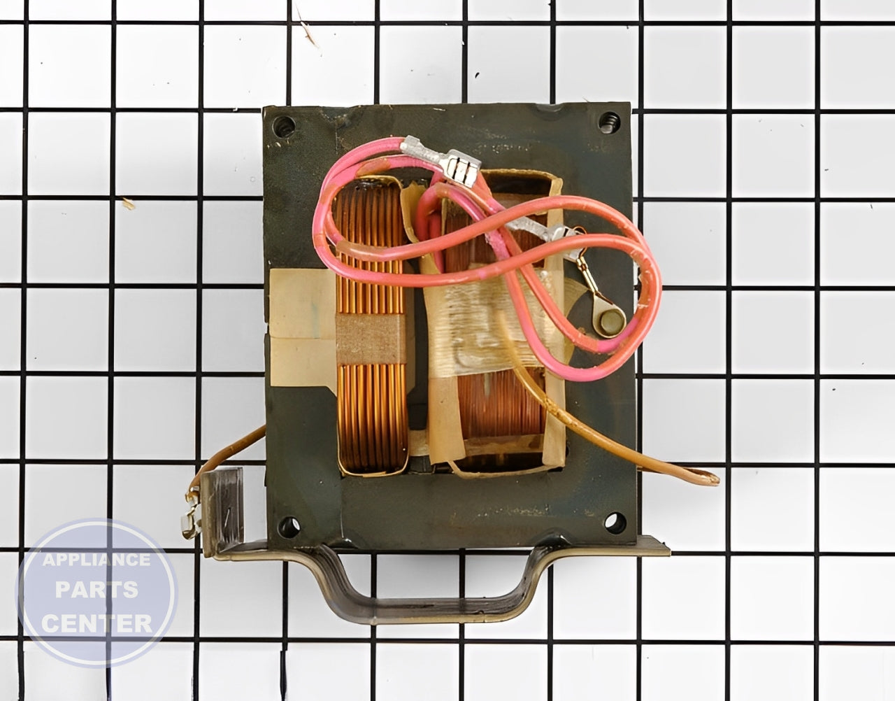 WHIRLPOOL MICROWAVE TRANSFORMER WP4375286 - Side view with precise specifications