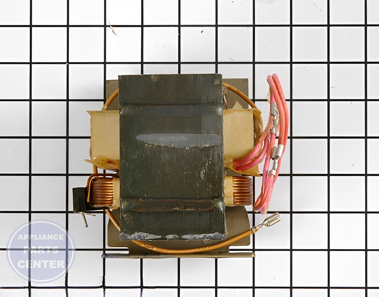 WHIRLPOOL MICROWAVE TRANSFORMER WP4375286 - Installation in WPL Microwave showing key mounting points