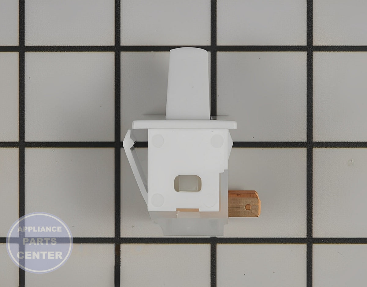 WHIRLPOOL REFRIGERATOR SWITCH WP4387911 - Side view with precise measurements