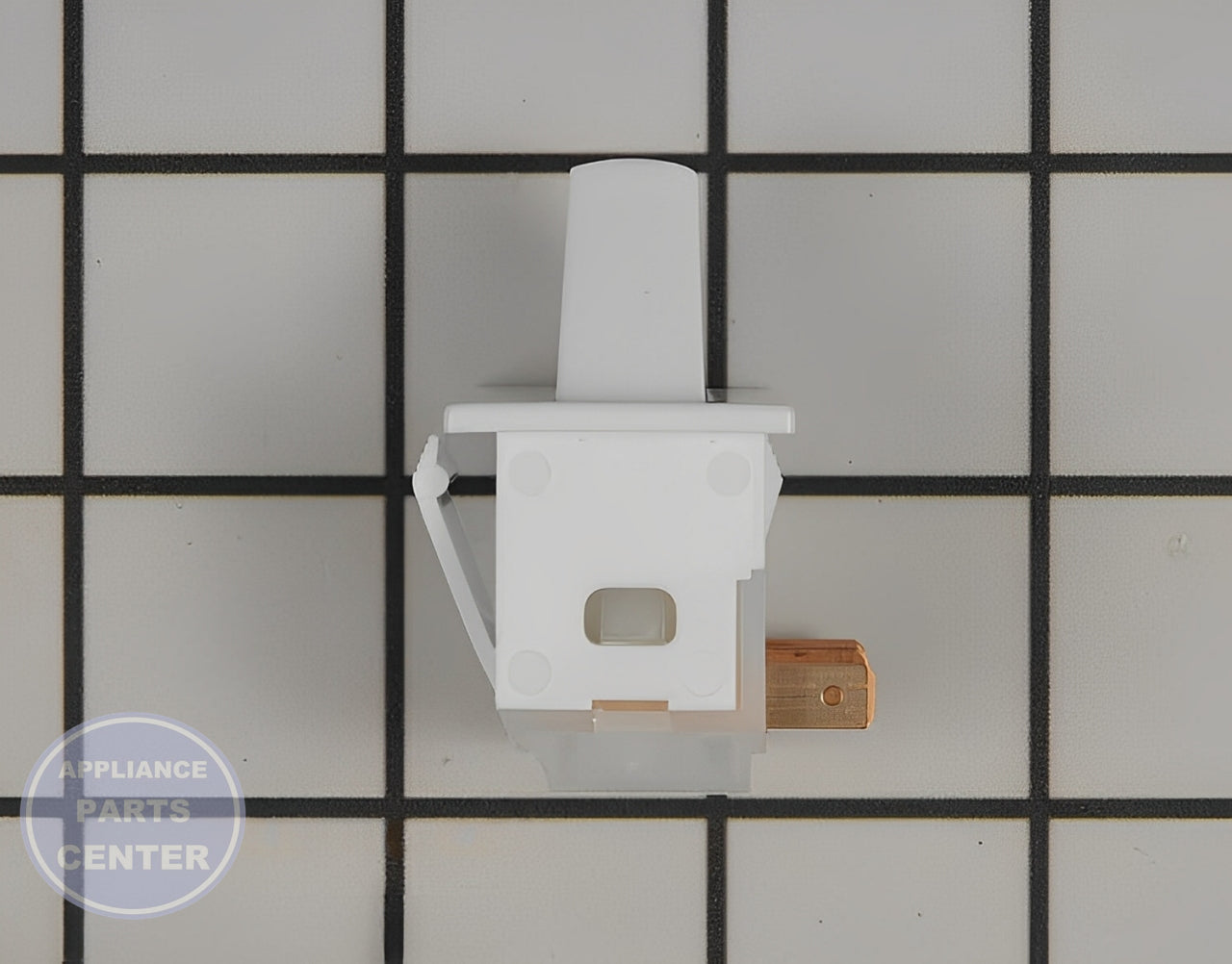 WHIRLPOOL REFRIGERATOR SWITCH WP4387911 - Side view with precise measurements