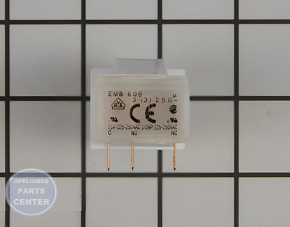 WHIRLPOOL REFRIGERATOR SWITCH WP4387911 - Installation in specific model showing easy mounting points