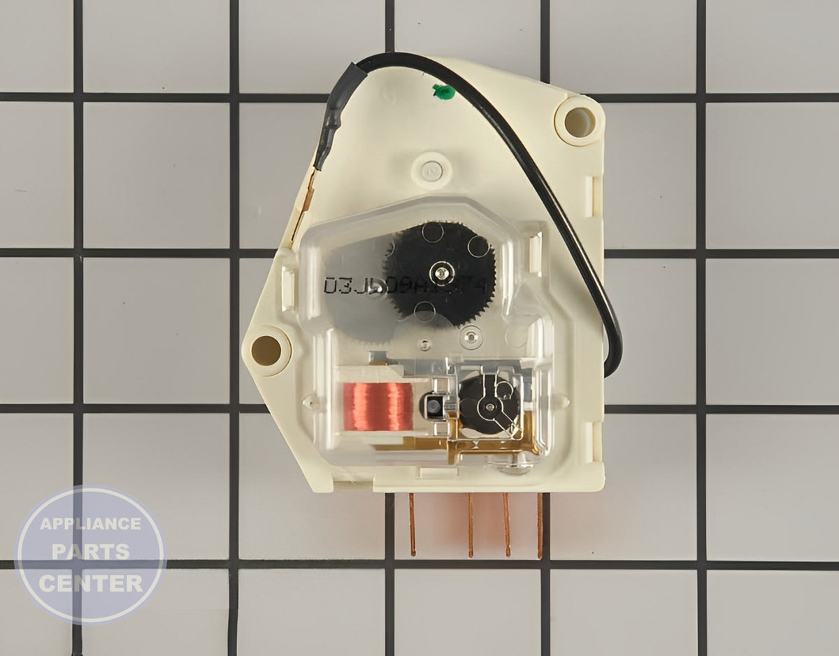 Amana Defrost Timer WP4391974 - Installation in Amana model showing mounting points