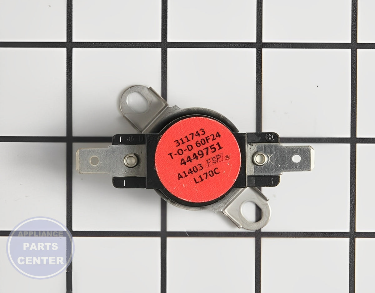 WHIRLPOOL RANGE OVEN THERMOSTAT FIX WP4449751 - Detailed view of fuse and breaker details