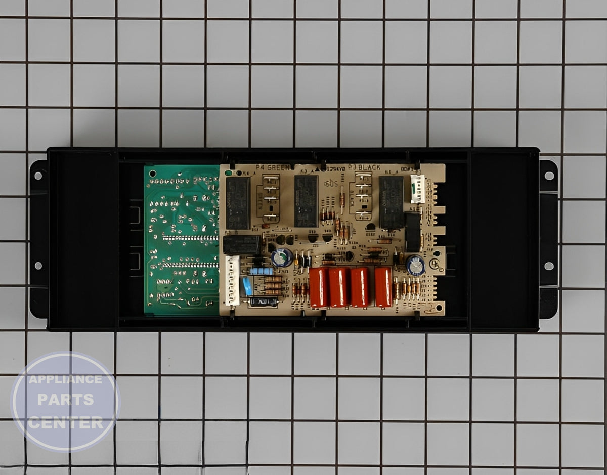 Oven Control Board WP5701M717-60 - Detailed view of the circuit board and timer specifications