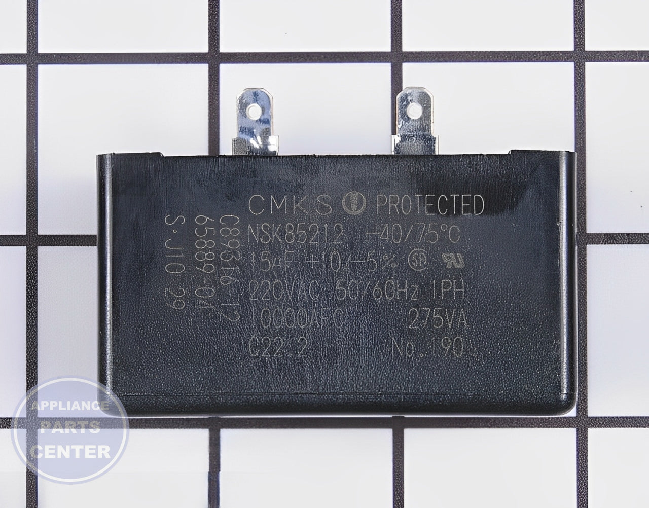 Whirlpool Refrigerator Capacitor WP65889-4 - Main view showing enhanced efficiency for various models