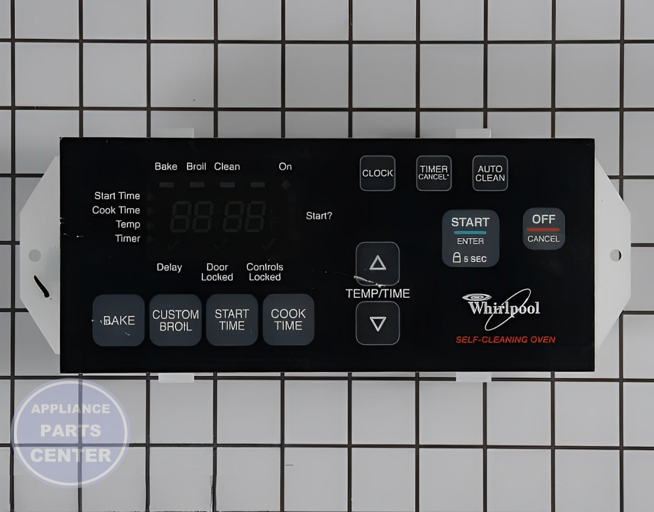 Whirlpool Electronic Control Board WP6610456 - Main view showing digital display for various Whirlpool models