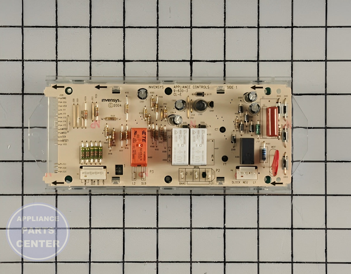 Control Board WP6610457 - Side view with circuit board specifications