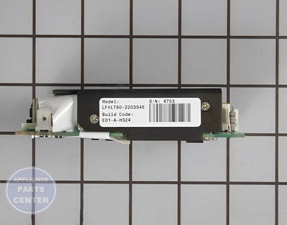 WHIRLPOOL POWER SUPPLY CONTROL BOARD WP67001360 - Detailed view of circuit board and timer details