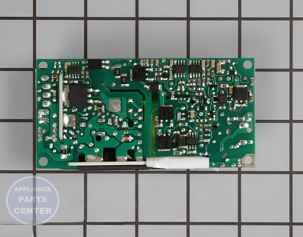 WHIRLPOOL POWER SUPPLY CONTROL BOARD WP67001360 - Main view showing power distribution for specific models