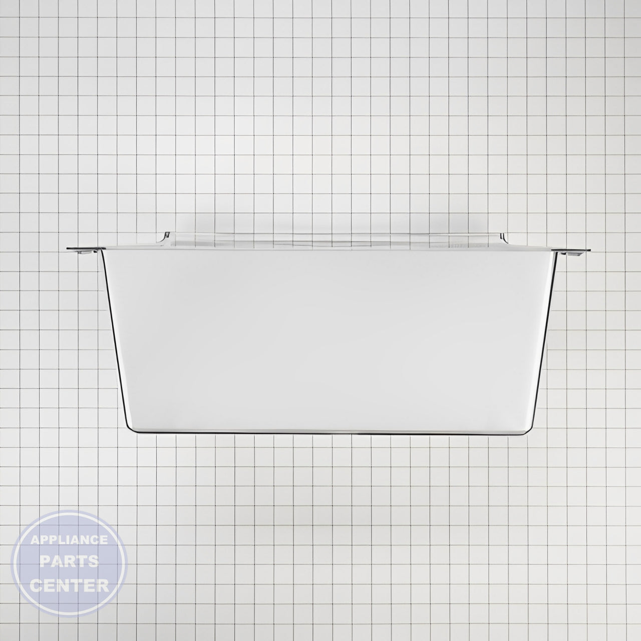 Refrigerator Crisper Pan WP67001503 - Side view with 15 lbs capacity