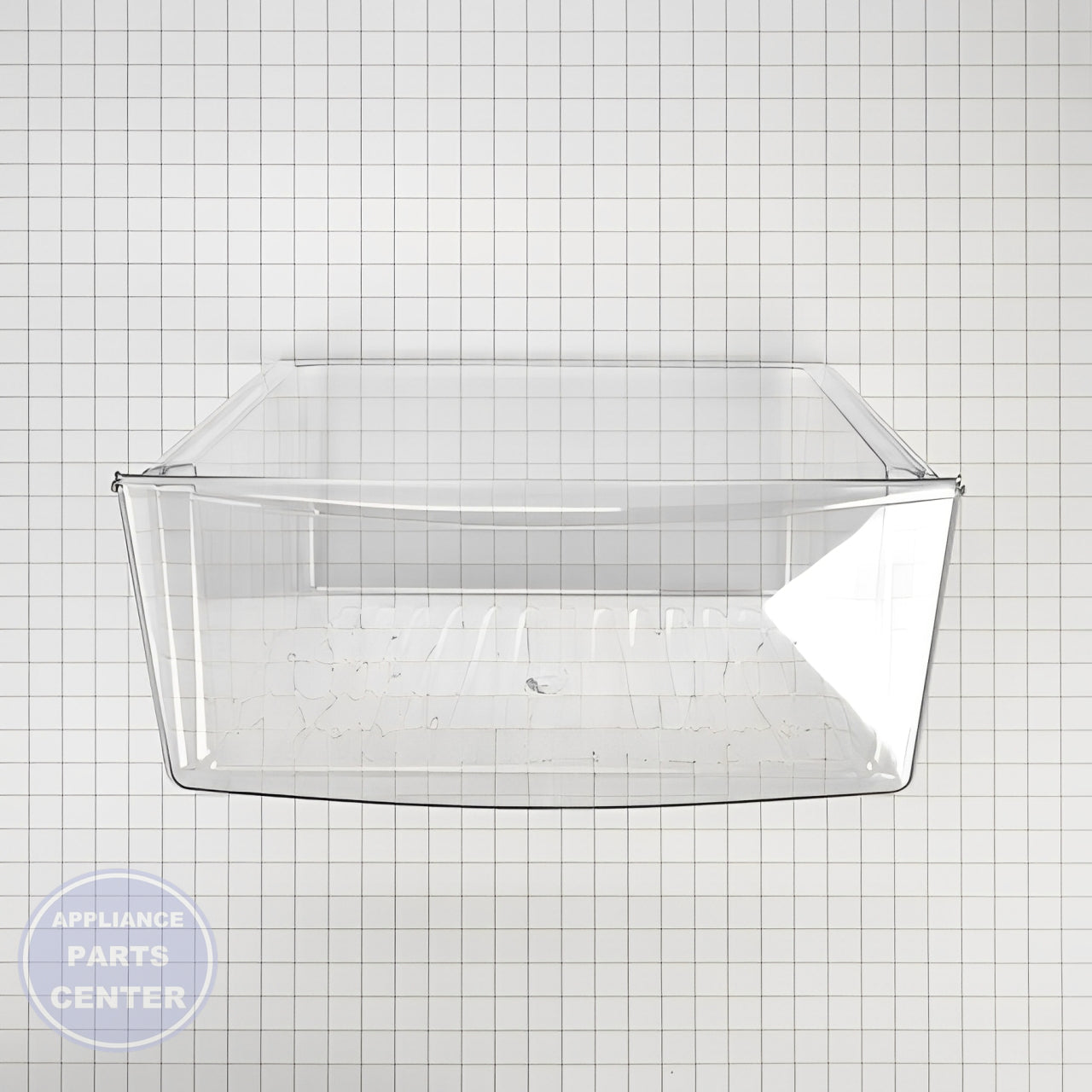 Whirlpool Refrigerator Crisper Pan WP67001503 - Installation in specific model showing mounting points