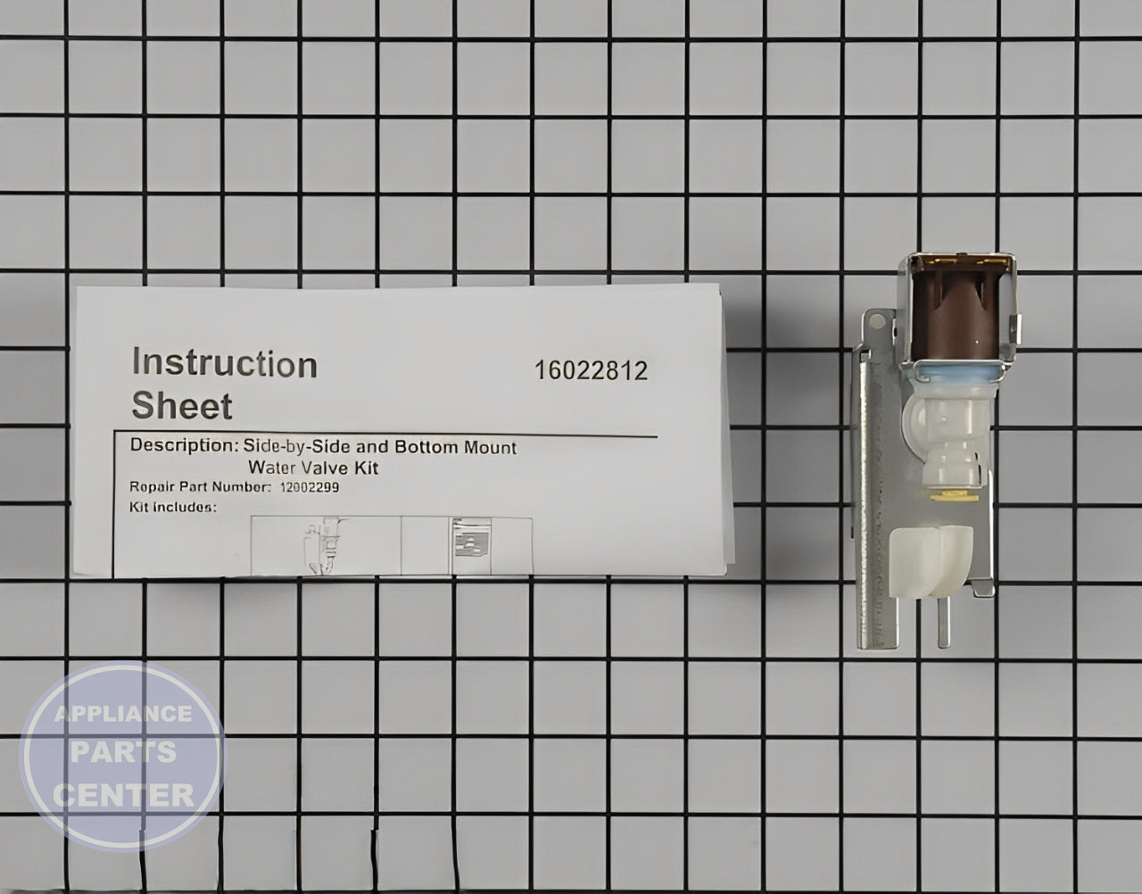 WHIRLPOOL REFRIGERATOR INLET VALVE WP67003753 - Side view with float mechanism