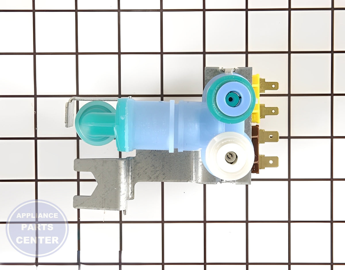 WHIRLPOOL WATER VALVE WP67005154 - Detailed view of the valve & float mechanism