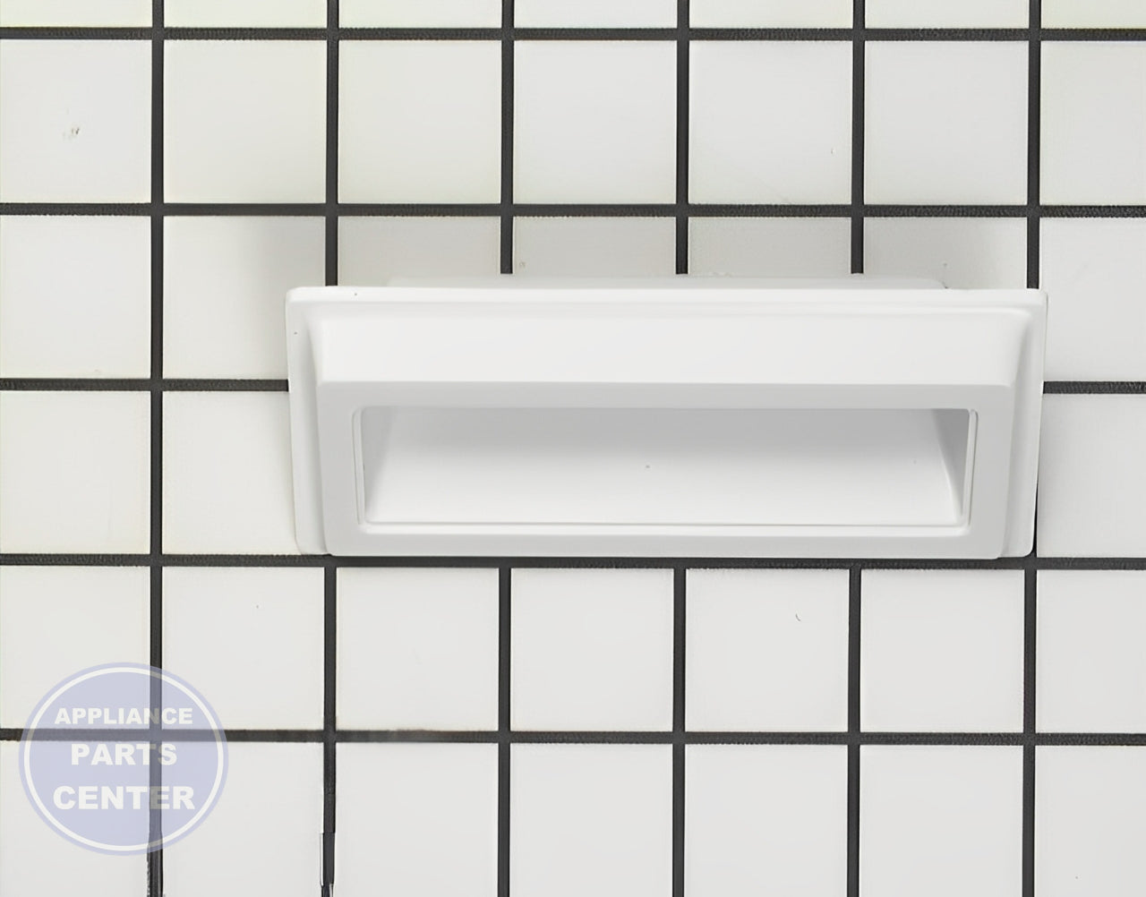 WHIRLPOOL DOOR HANDLE WP686711 - Main view showing sturdy design for WPL Refrigerators, Dryers, Washing Machines, and Washer/Dryer Combos