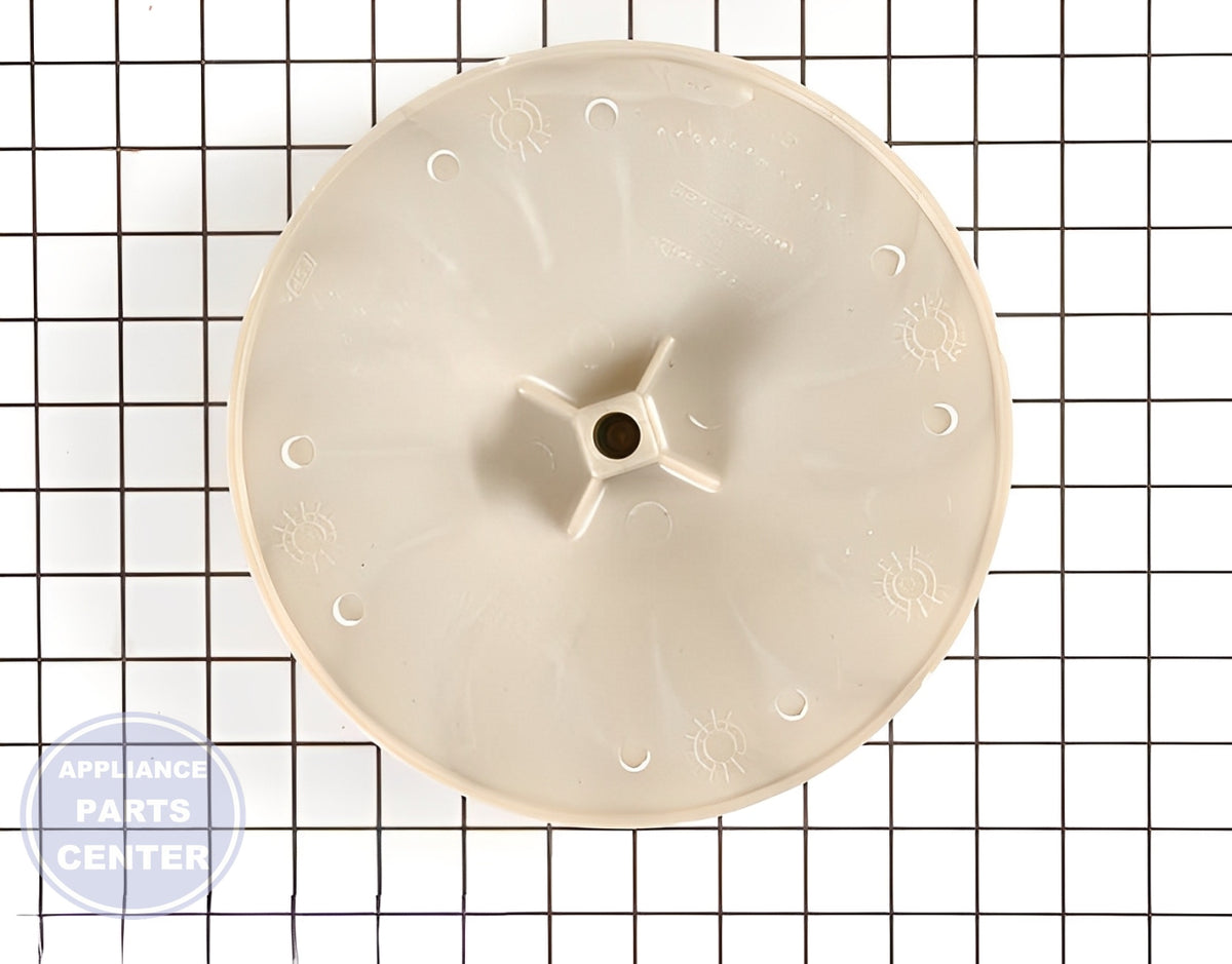 Whirlpool Dryer Blower Wheel WP694089 - Detailed view of fan blade and blower wheel assembly