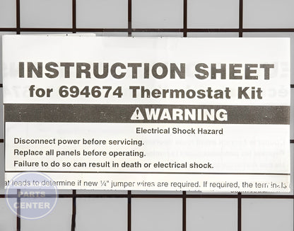 WHIRLPOOL CYCLING THERMOSTAT WP694674 - Detailed view of temperature control details