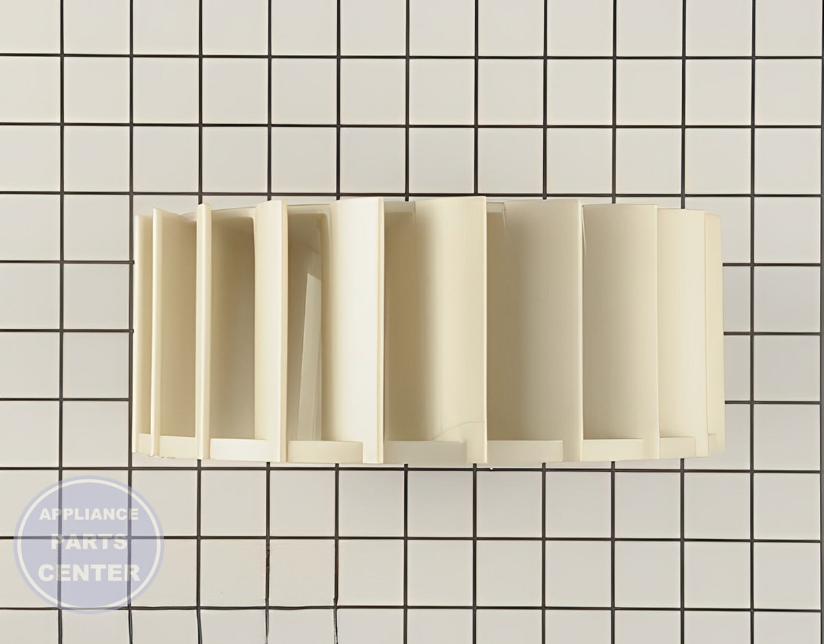 WHIRLPOOL DRYER BLOWER WHEEL WP697772 - Detailed view of high-quality blower wheel construction