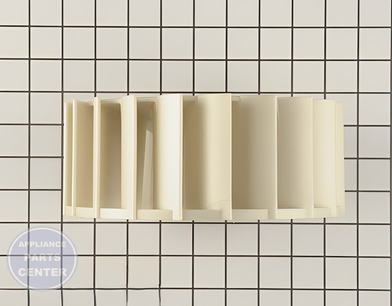 WHIRLPOOL DRYER BLOWER WHEEL WP697772 - Detailed view of high-quality blower wheel construction