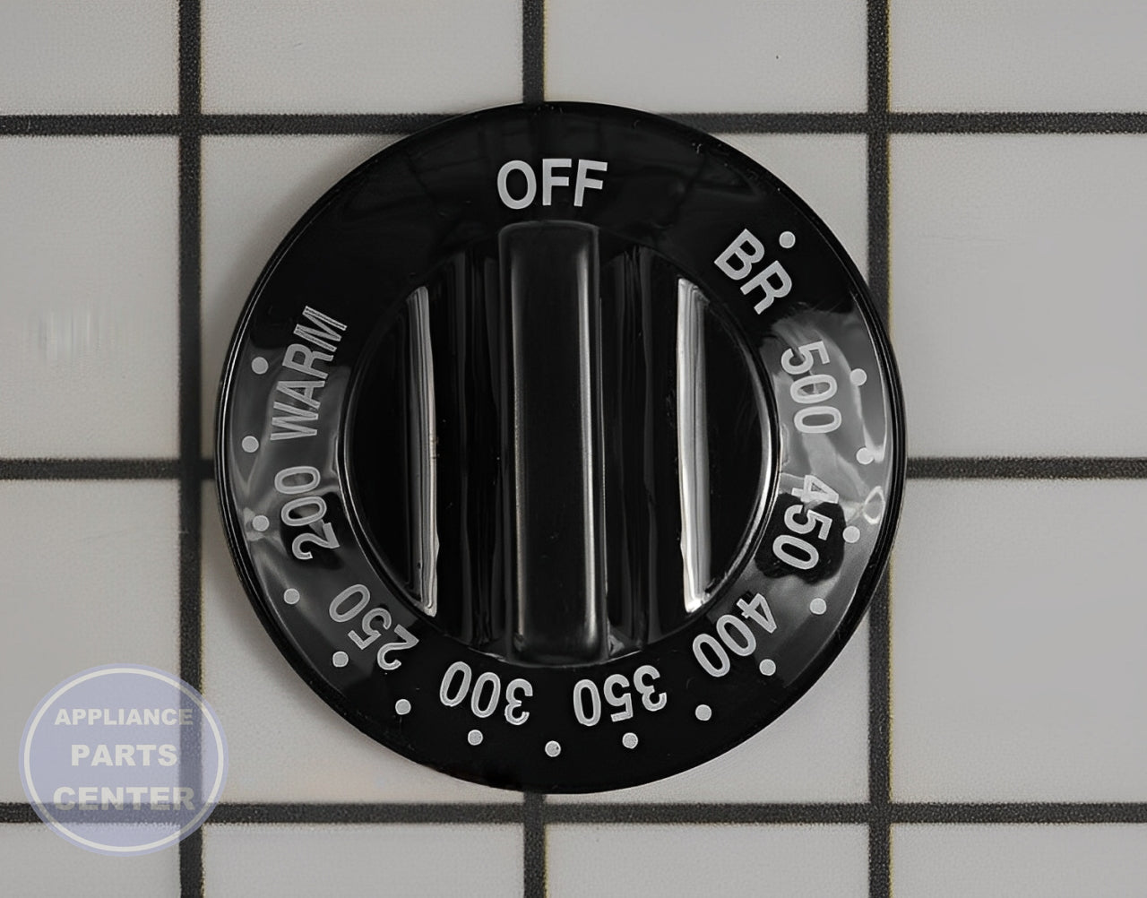 WHIRLPOOL KNOB WP74003280 - Side view with durable construction specs