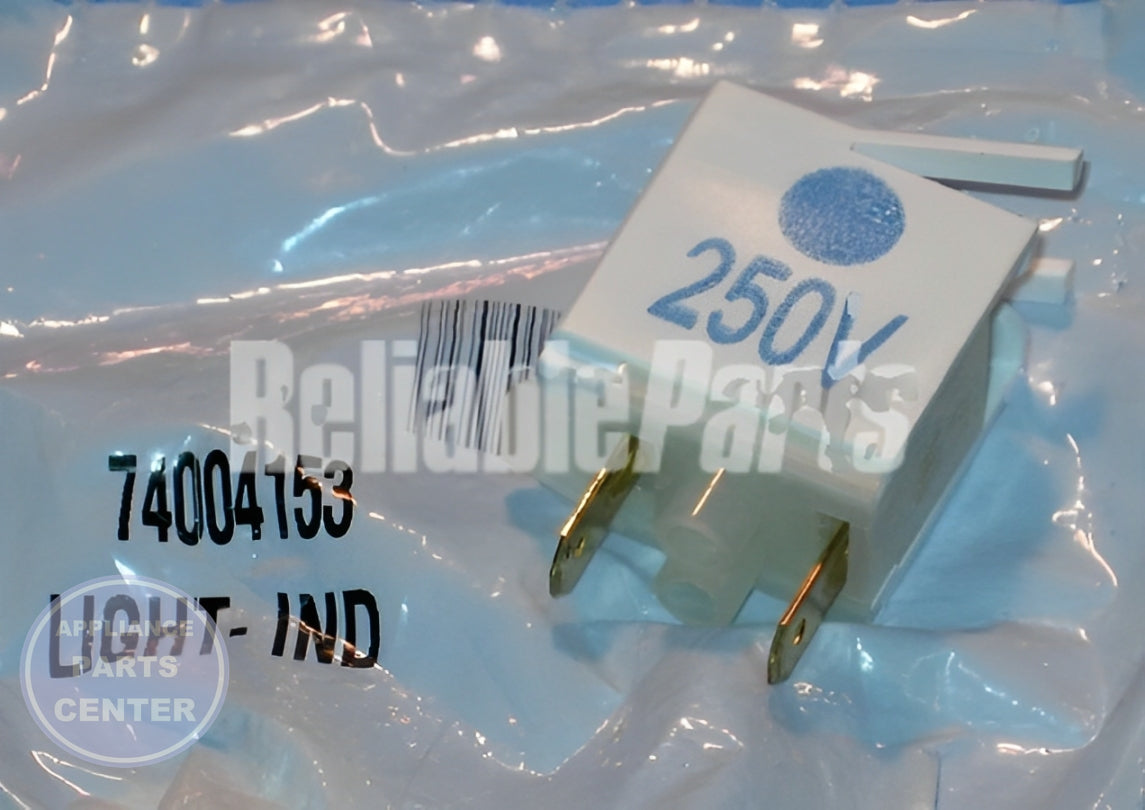 Whirlpool WHIRLPOOL INDICATOR LIGHT WP74004153 - Installation in specific model showcasing mount points