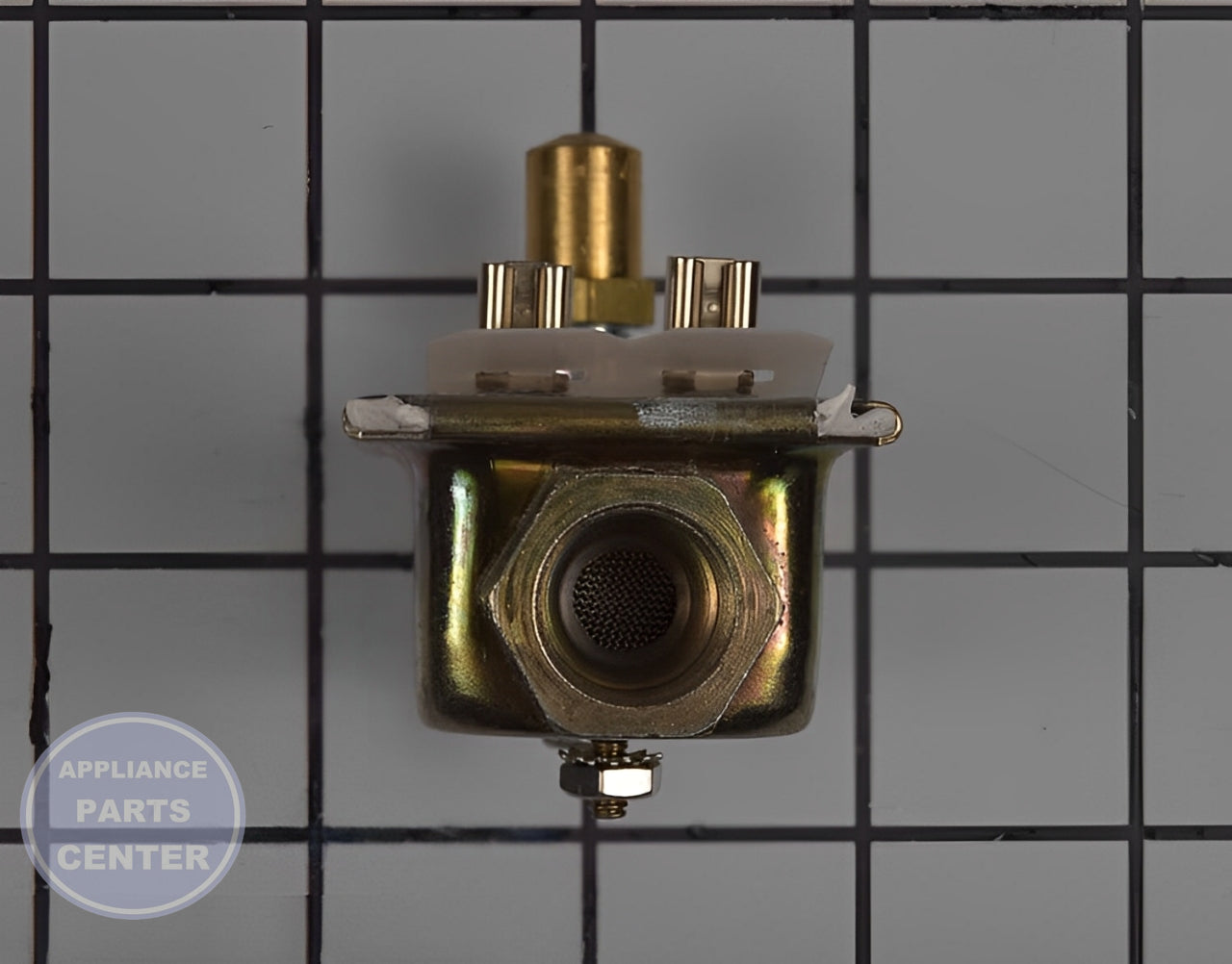 WHIRLPOOL OVEN VALVE WP74005550 - Side view with installation measurements