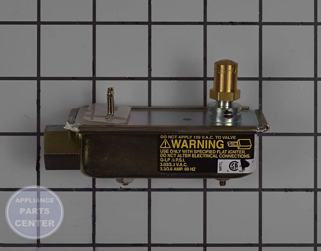WHIRLPOOL OVEN VALVE WP74005550 - Main view showing gas flow control for WPL Range