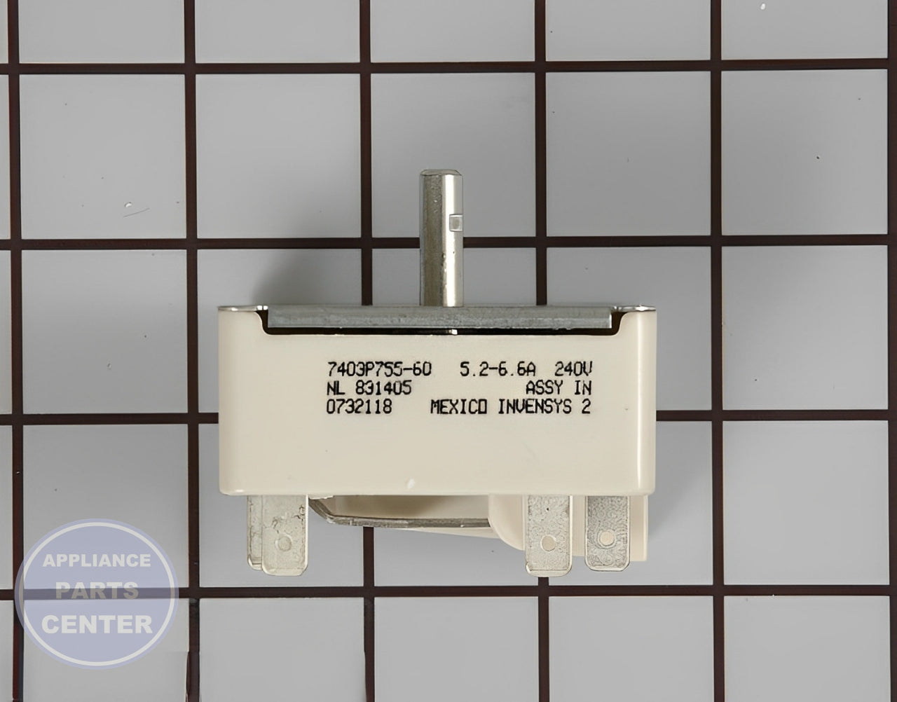 WHIRLPOOL INFINITE SWITCH WP74007840 - Main view showing precise control for Range/Stove/Oven models