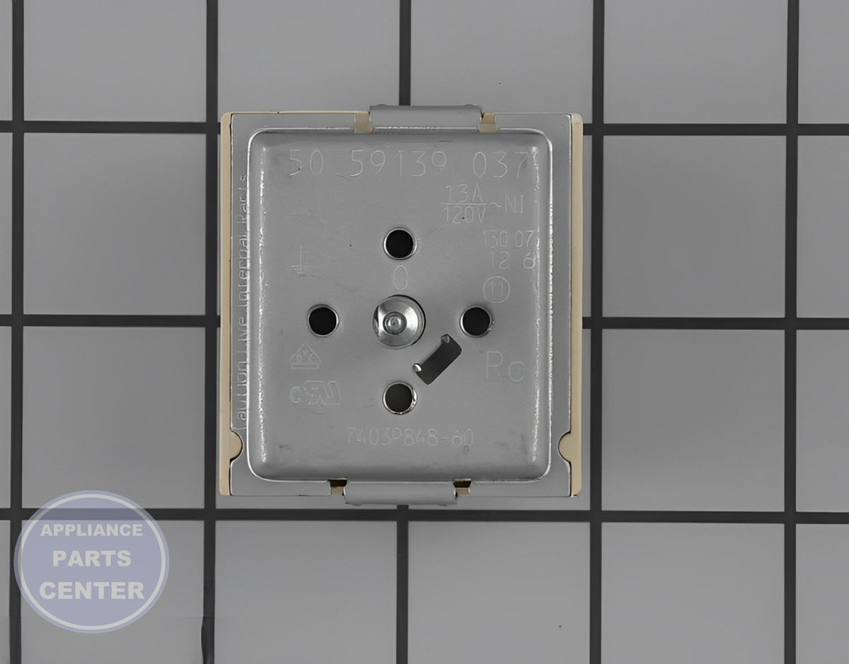 Maytag Surface Element Switch WP74008252 - Main view showing precise temperature control for Maytag and Jenn Air models