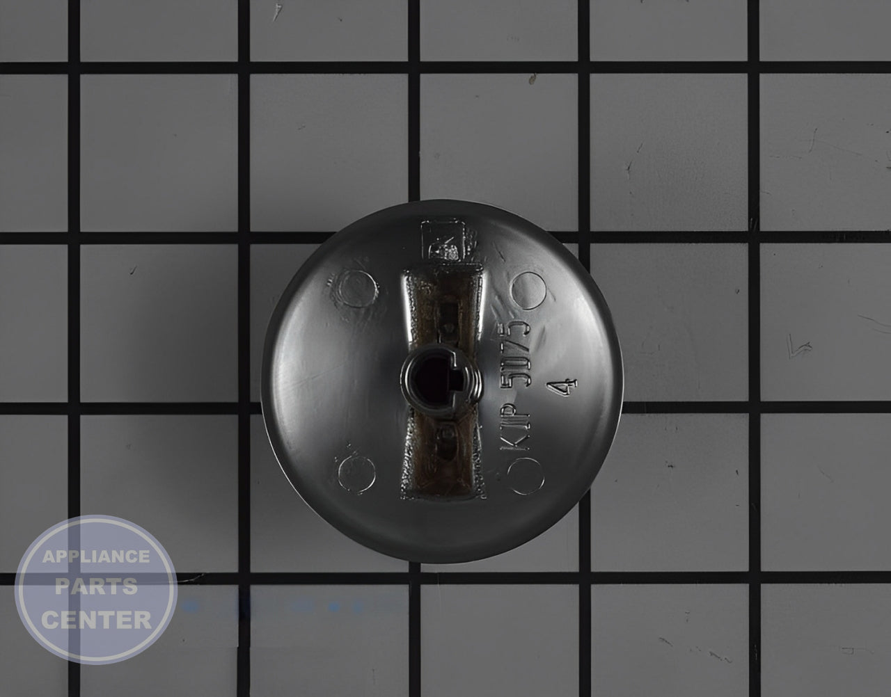 WHIRLPOOL STOVE STAINLESS BURNER CONTROL KNOB WP74010205 - Side view with precise measurements