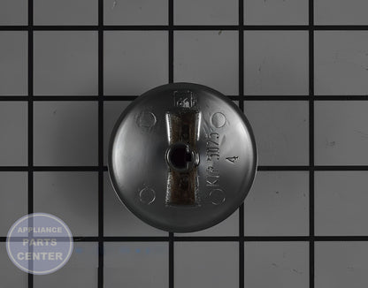 WHIRLPOOL STOVE STAINLESS BURNER CONTROL KNOB WP74010205 - Side view with precise measurements