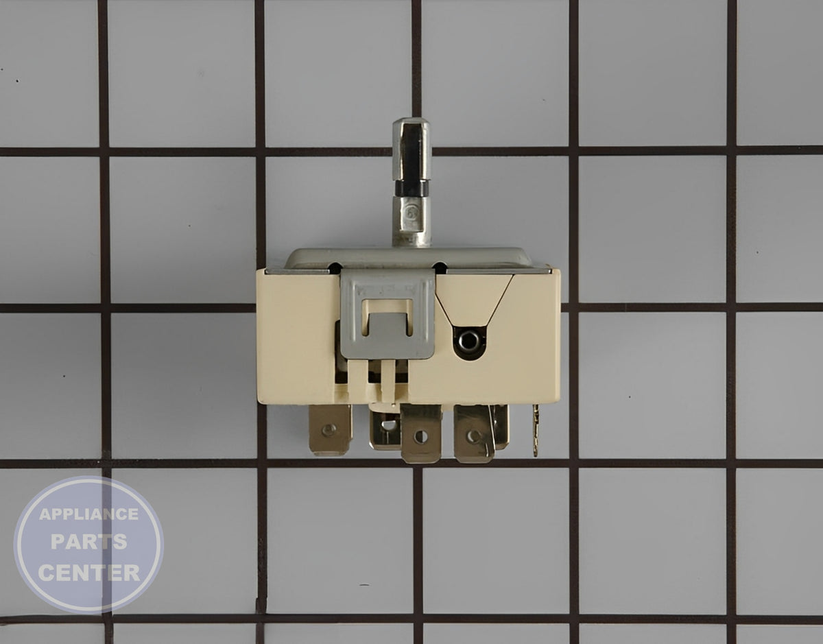OVEN SWITCH WP74011243 - Side view with accurate measurements