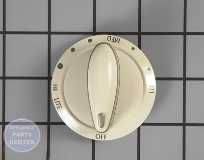 WHIRLPOOL KNOB BURNER WP74011277 - Main view showing precise temperature adjustment for WPL Range models