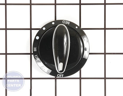 WHIRLPOOL BURNER KNOB WP74011287 - Main view showing precise controls for WPL Range/Stove/Oven models