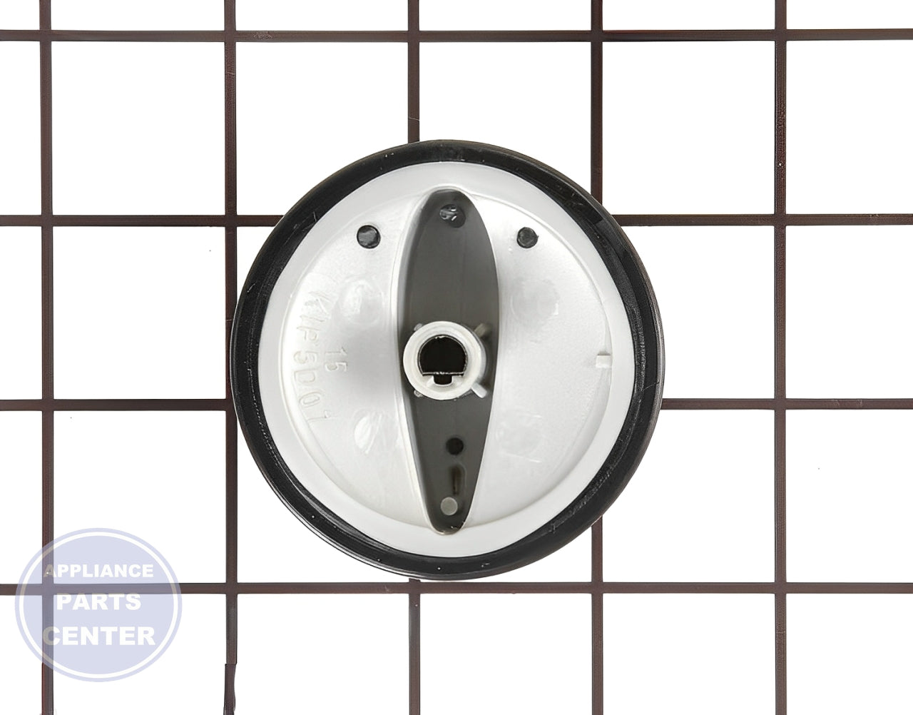 WHIRLPOOL BURNER KNOB WP74011287 - Side view with reliable measurements for precision
