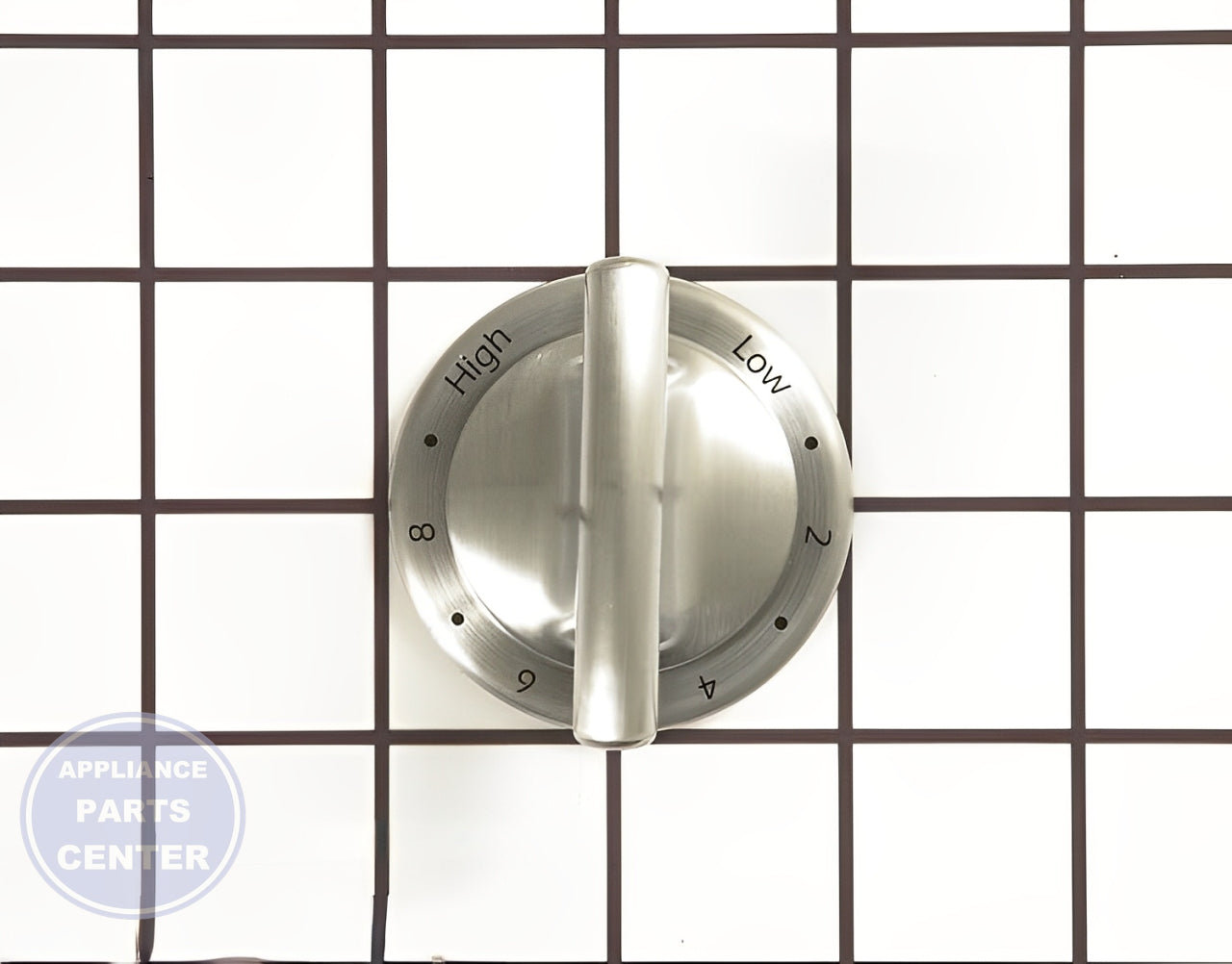 WHIRLPOOL BURNER KNOB WP74011493 - Main view showing precise control for WPL Range/Stove/Oven models