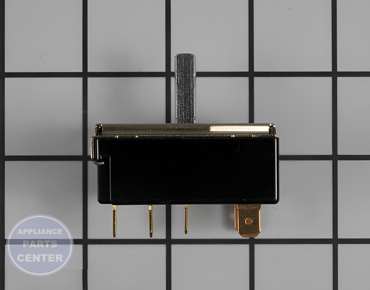 Selector Switch WP7403P255-60 - Main view showing compatibility with Maytag, Admiral, Jenn Air, Magic Chef, Norge, Crosley, Hardwick, Montgomery Wards Range Stove Oven models