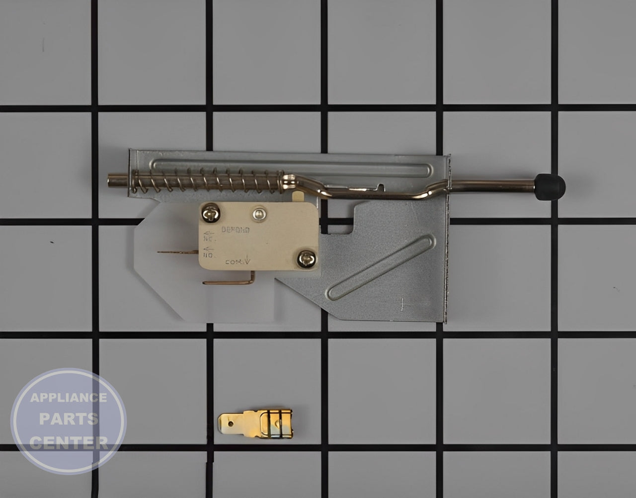 Maytag Door Switch WP7450P108-60 - Main view showing safety mechanism for Maytag and Whirlpool models