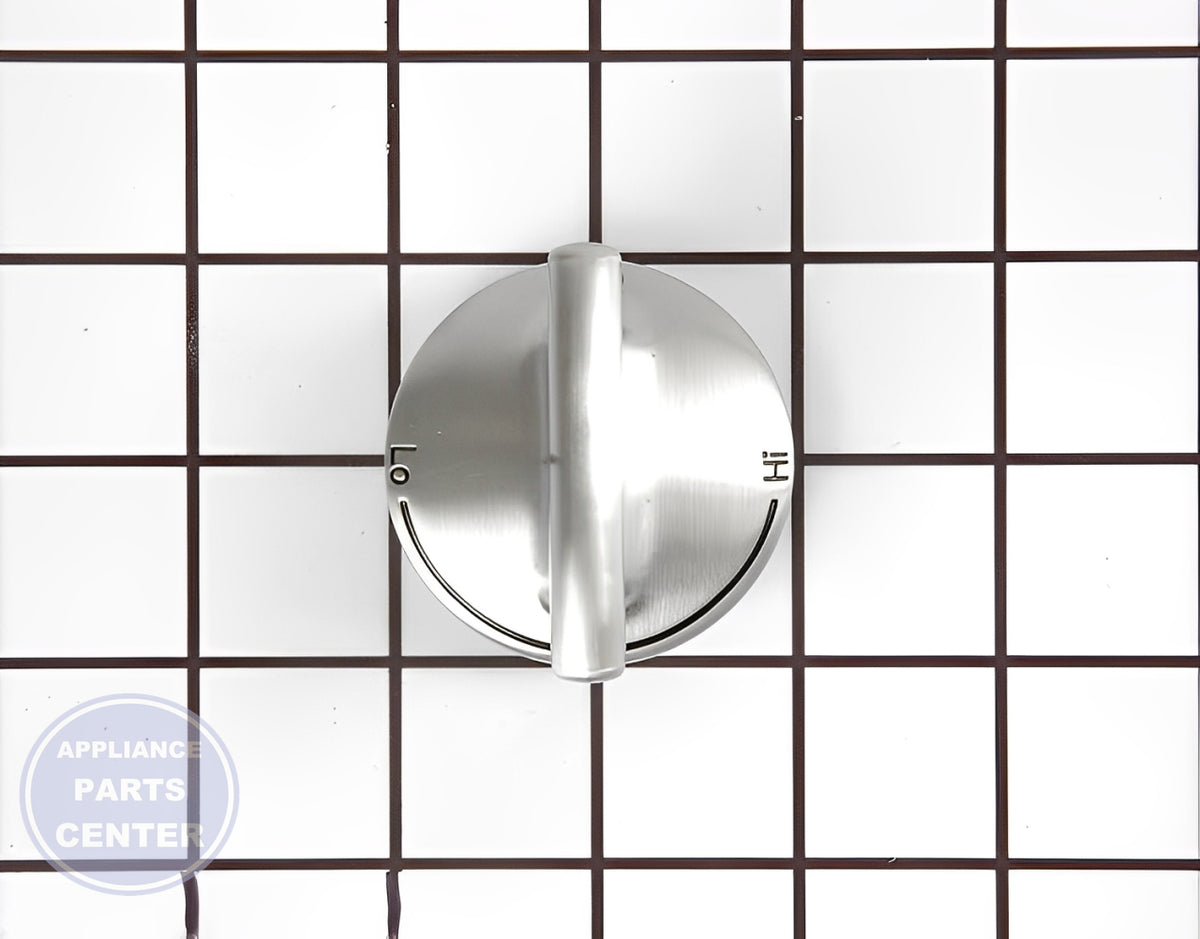 WHIRLPOOL Surface Burner Knob WP7733P410-60 - Main view showing stainless steel material for various stove models