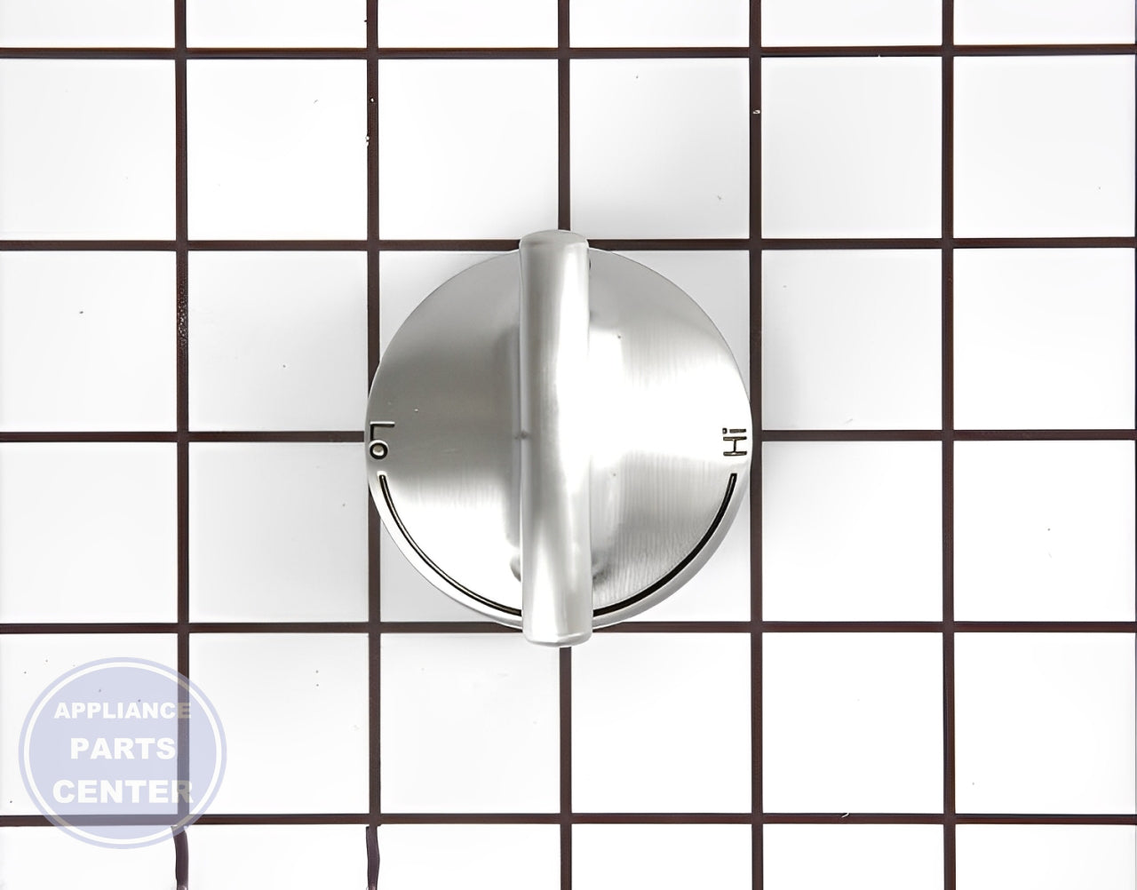 WHIRLPOOL Surface Burner Knob WP7733P410-60 - Main view showing stainless steel material for various stove models