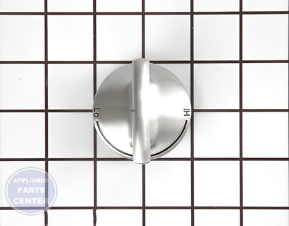 WHIRLPOOL Surface Burner Knob WP7733P410-60 - Main view showing stainless steel material for various stove models