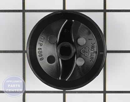 WHIRLPOOL KNOB WP7737P193-60 - Side view with specific measurements
