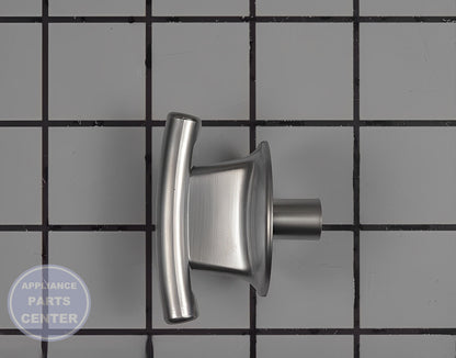 WHIRLPOOL STOVE CONTROL KNOB CHROME WP7737P245-60 - Detailed view of chrome knob details